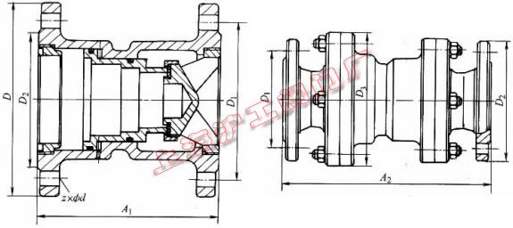 Y43X-10T��Y43X-16T ��ȫ�~����ʽ�p���y���μ��Y(ji��)��(g��u)�ߴ�ʾ��D
