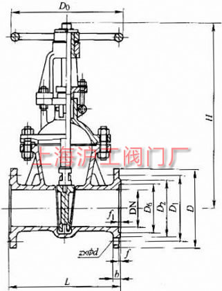 Z40H��Z40Y��Z40W �� PN40��PN63 ���Шʽ�l�y���μ��Y(ji��)��(g��u)�ߴ�ʾ��D