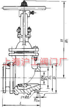 PZ41H �� PN10~PN63 �����l�y��Ҫ���μ��Y(ji��)��(g��u)�ߴ�ʾ��D