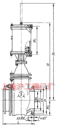 PZ641H �� PN16~PN63 �����������l�y��Ҫ���μ��Y(ji��)��(g��u)�ߴ�ʾ��D