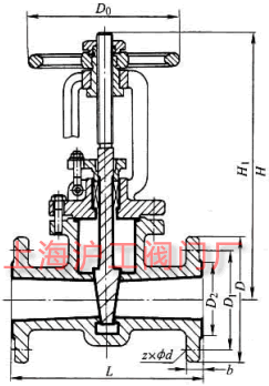 Z41F46 �� PN16��PN25 �������r��Шʽ�l�y��Ҫ���μ��Y(ji��)��(g��u)�ߴ�ʾ��D