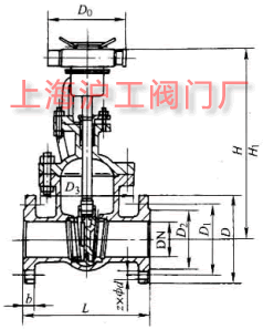 Z941H-16Q��Z941H-25Q ��늄�Шʽ�T�F�l�y��Ҫ���μ��Y(ji��)��(g��u)�ߴ�ʾ��D